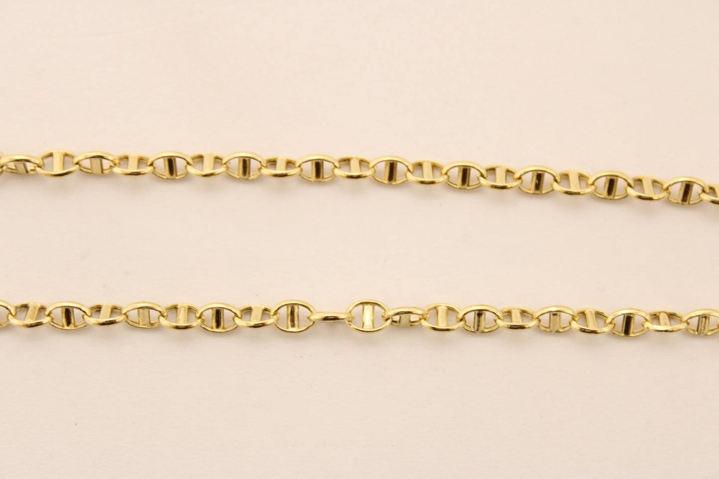 20" - 18K Gold Round Mariner Link Chain