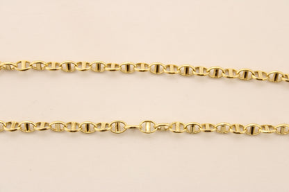 20" - 18K Gold Round Mariner Link Chain