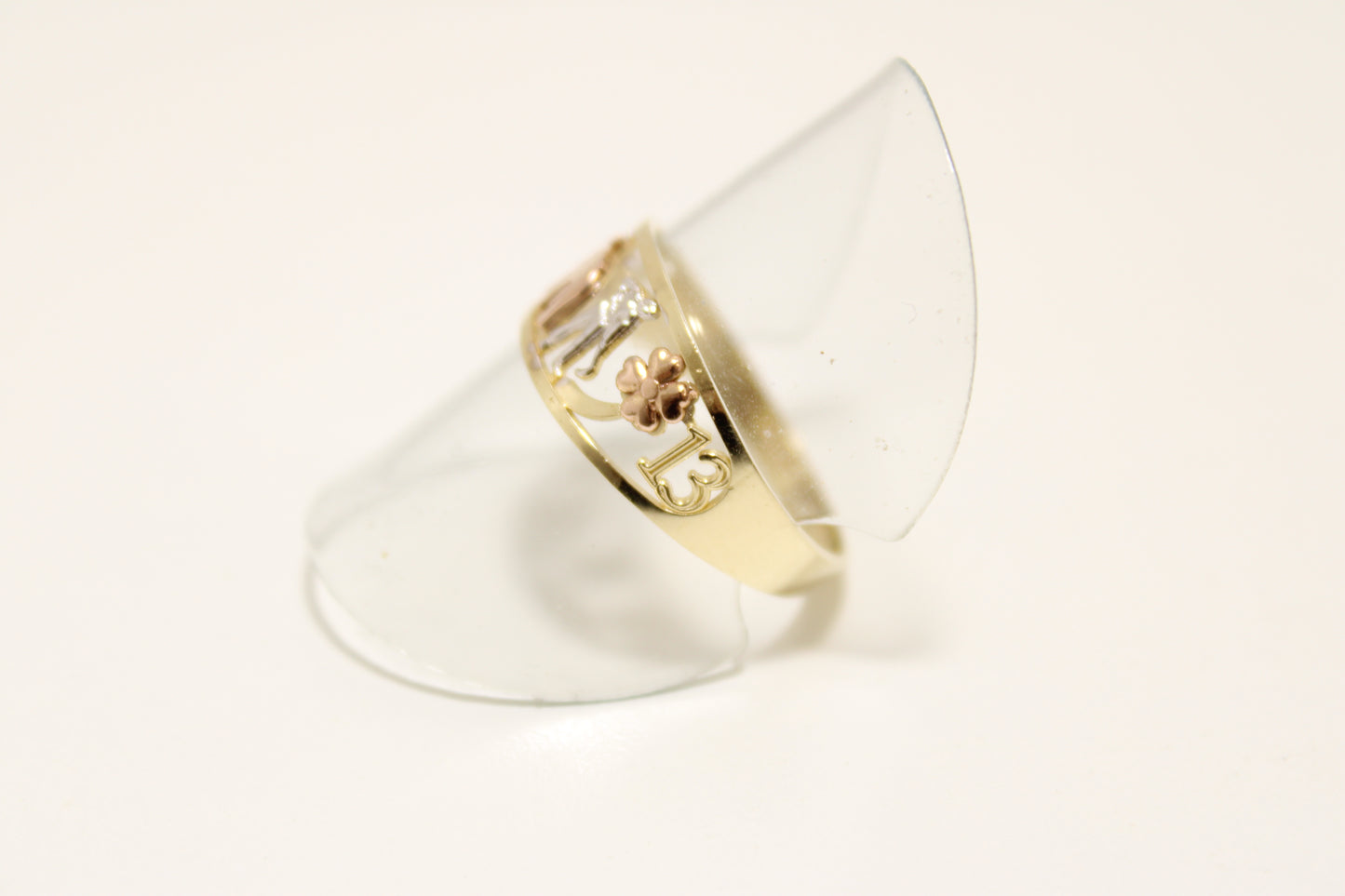 10K The Seven Lucky Charms: A Tri-Tone Gold Talisman Ring