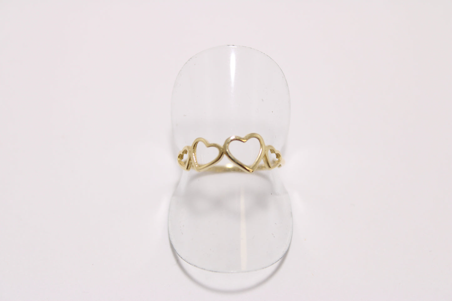 14K Gold Hearts Ring