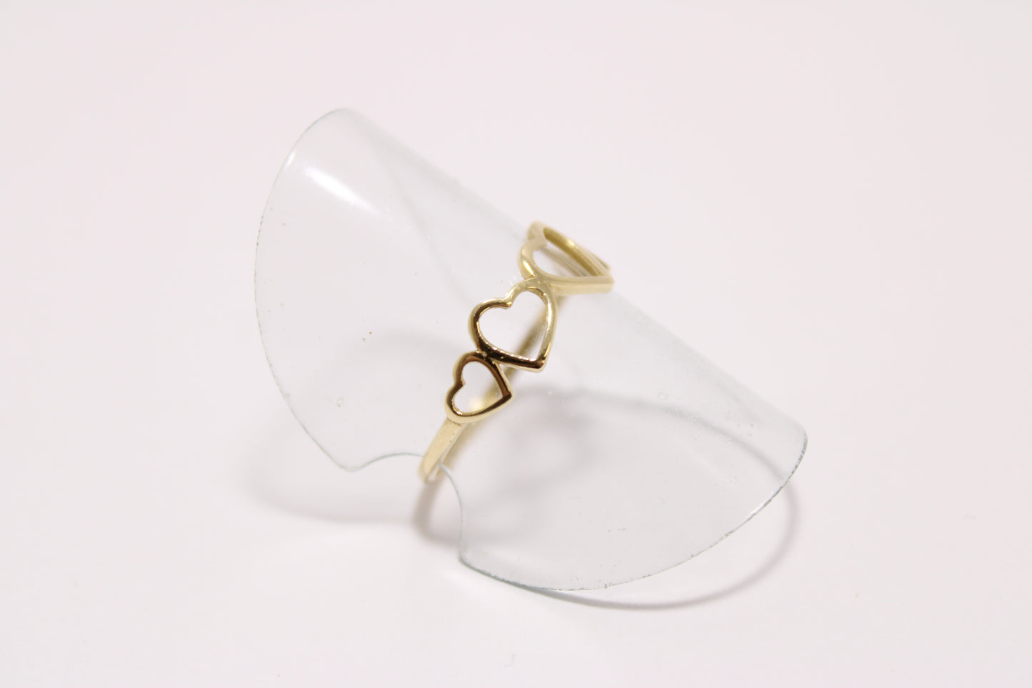 14K Gold Hearts Ring