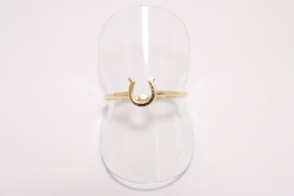 14K Gold Horseshoe Ring
