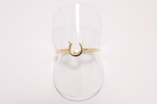 14K Gold Horseshoe Ring