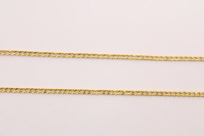 16" - 14K Gold Thin Cuban Link Chain