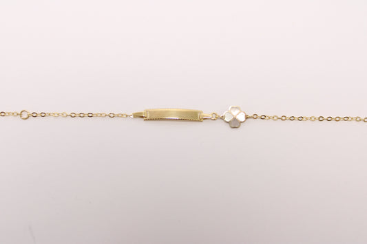 Girls’ 14K Gold Four-Leaf Clover Bracelet