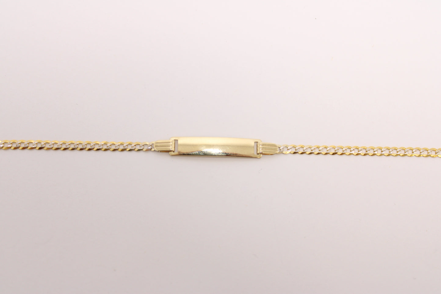 Unisex Children’s 14K Gold Bracelet with Personalized Name Plate