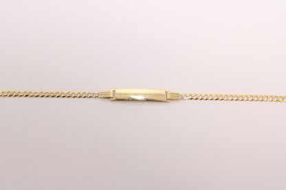 Unisex Children’s 14K Gold Bracelet with Personalized Name Plate