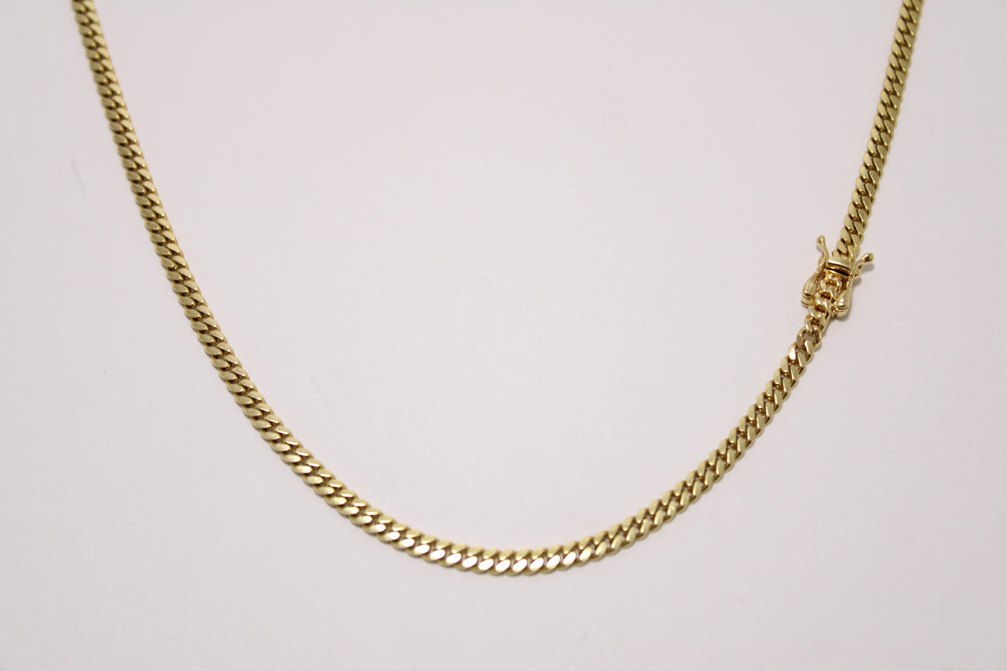 24" Solid 10K Gold Cuban Link Chain