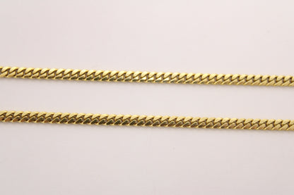 24" Solid 10K Gold Cuban Link Chain