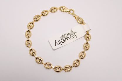 18K Gold Mariner Link Bracelet – 6.5mm | 7.5" Classic Nautical Style