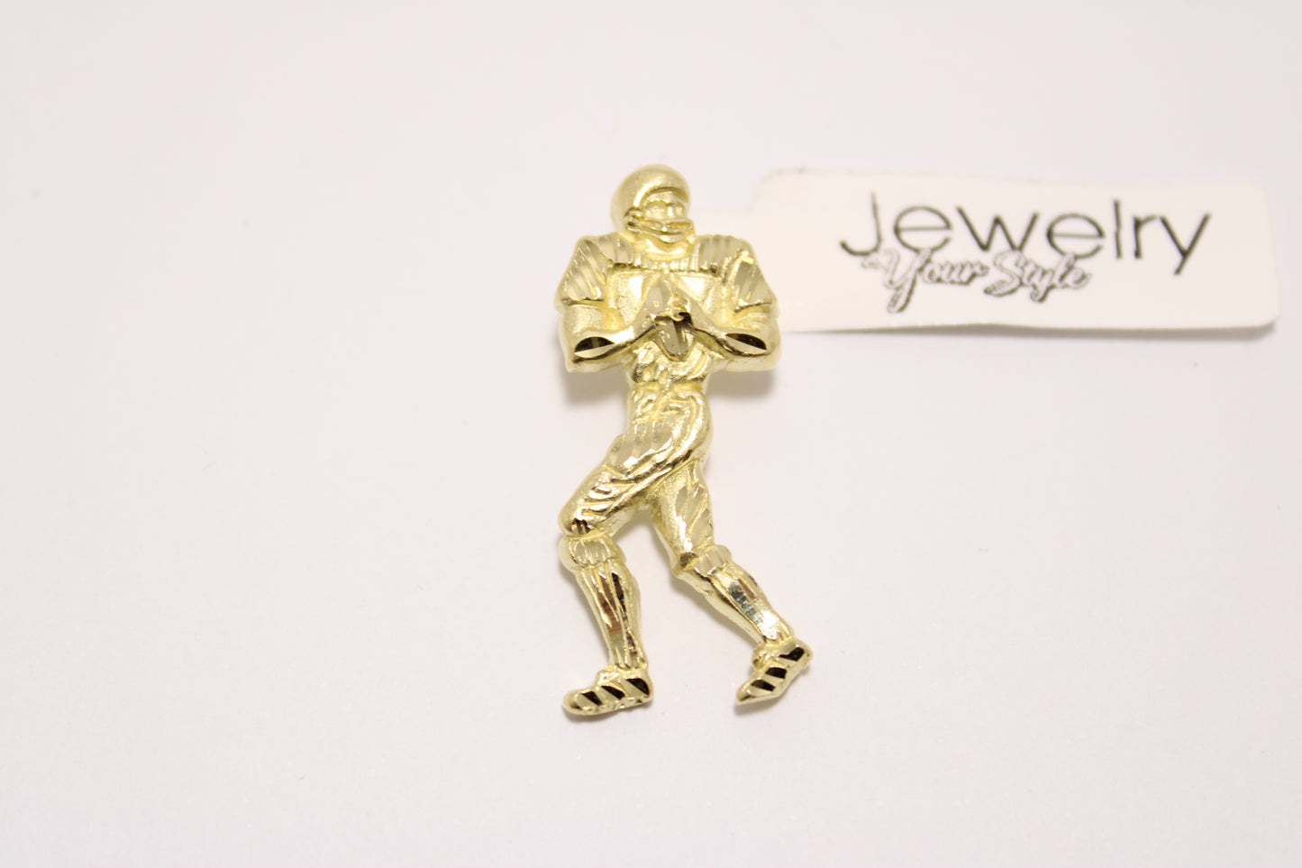 14K Gold Football Player Pendant – Celebrate Your Love for the Game
