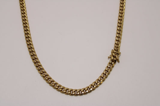 14K Hollow Cuban Link Chain – 18”