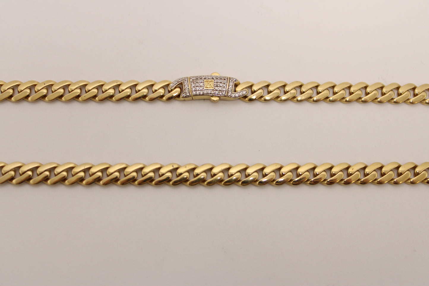 18K Gold Chain – 18” with Monaco-Style Clasp