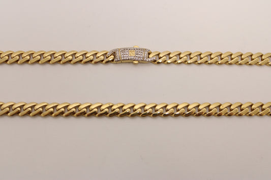 18K Gold Chain – 18” with Monaco-Style Clasp