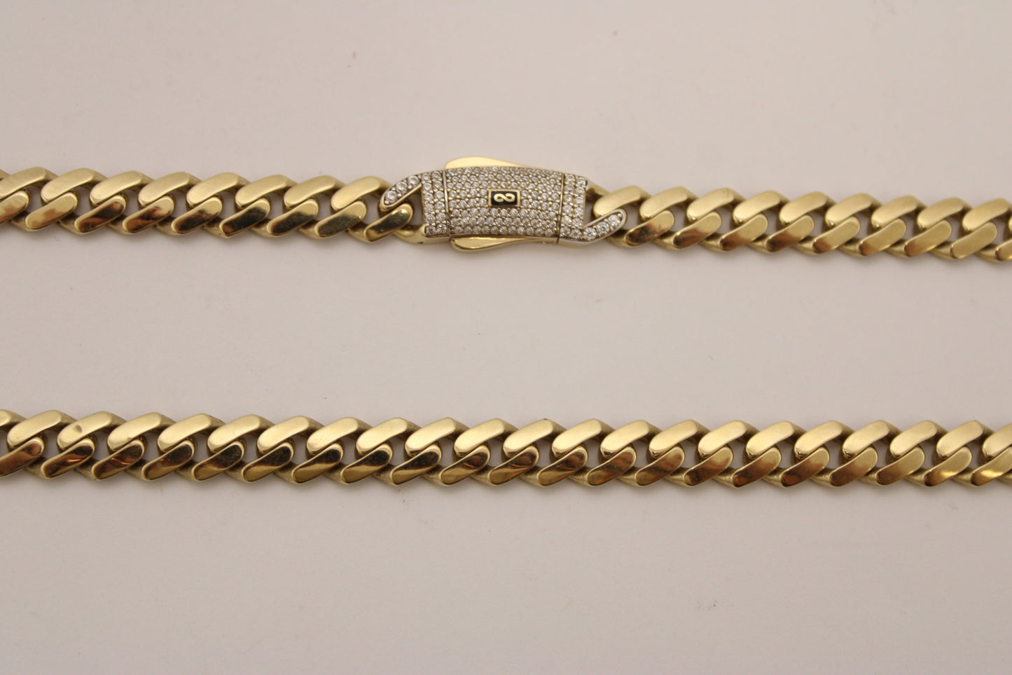 10K Cuban Link Chain – 18” with Monaco-Style Clasp
