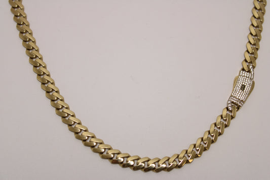 10K Cuban Link Chain – 18” with Monaco-Style Clasp