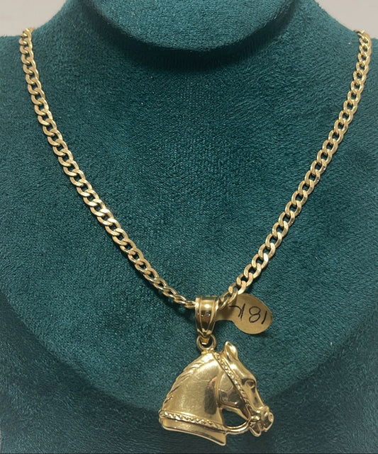 Cuban Link Style Gold Chain 18K