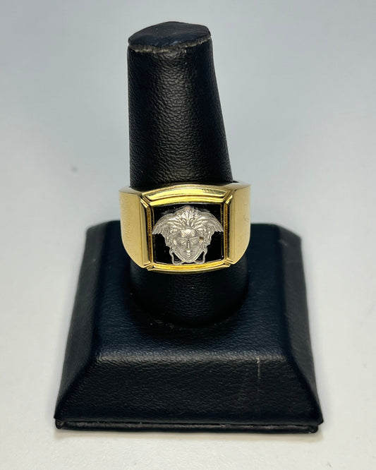 Cabeza Greiga Anillo de Hombre Oro 18K