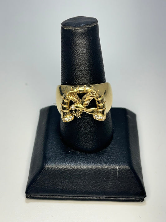 Águila Herradura Anillo Oro 10K