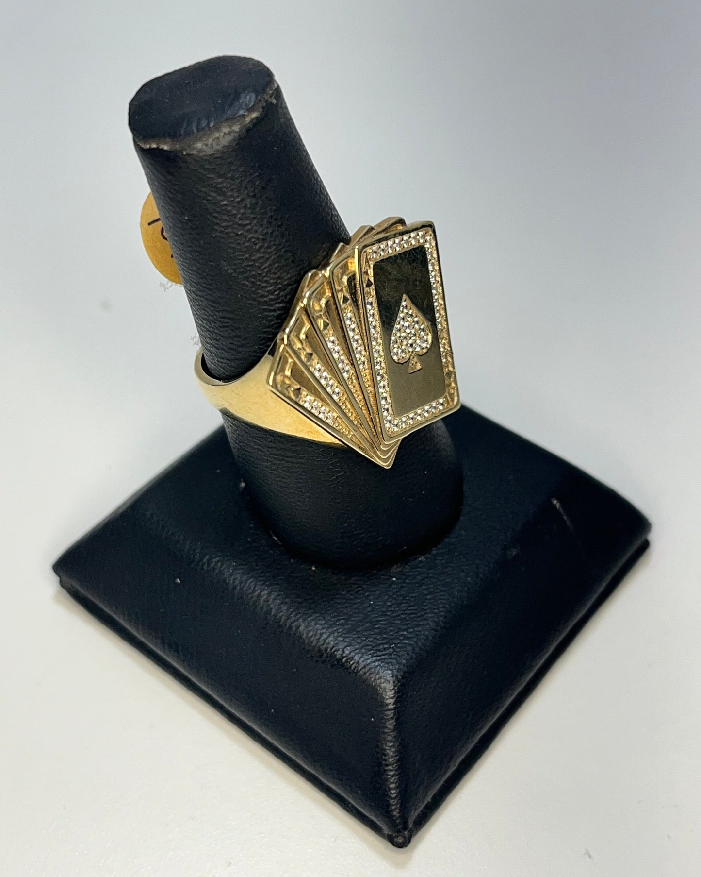 Cartas Poker Anillo Oro 10K