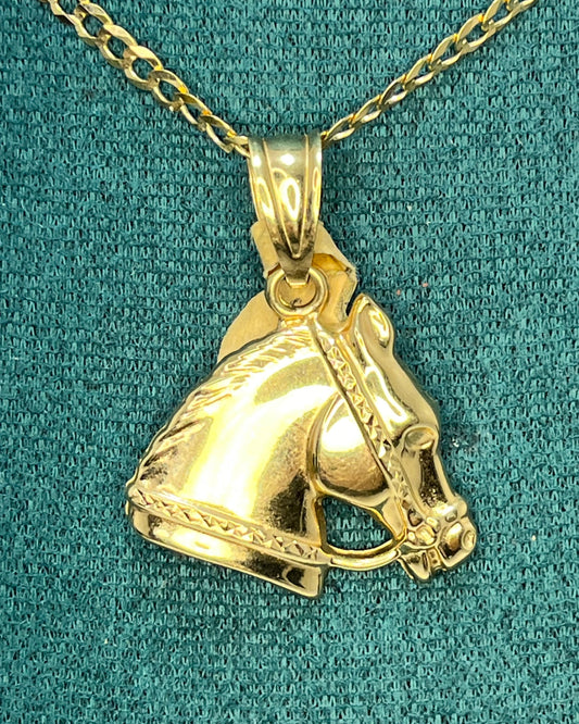 Colgante Cabeza Caballo Oro 18K