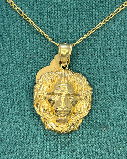 Colgante Cabeza León Oro 14K