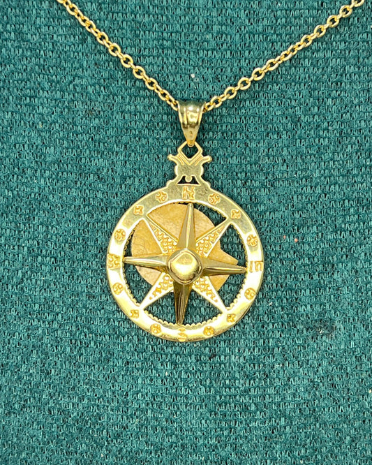 Colgante Brújula Oro 18K