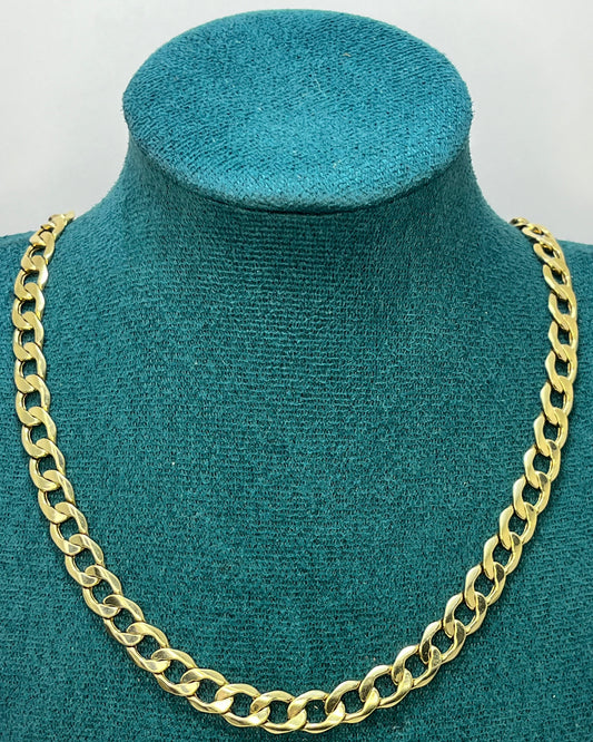Cadena Cubana Gruesa 20" Oro 14K