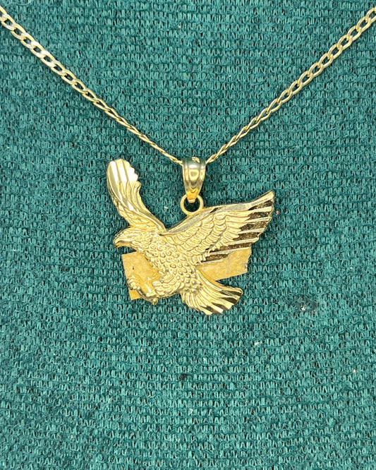 Colgante Águila Oro 14K