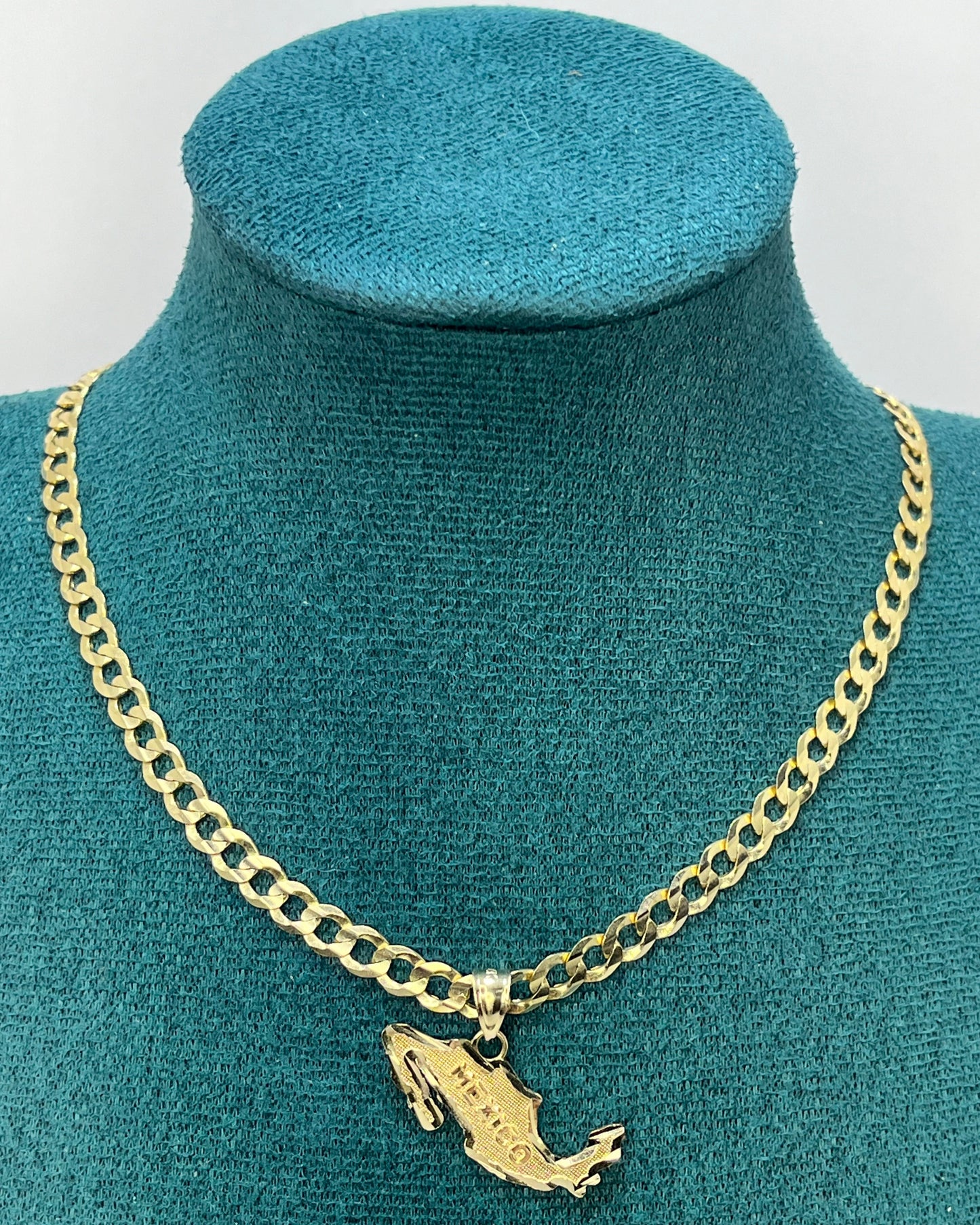 Mexico Country Pendant 14K Gold