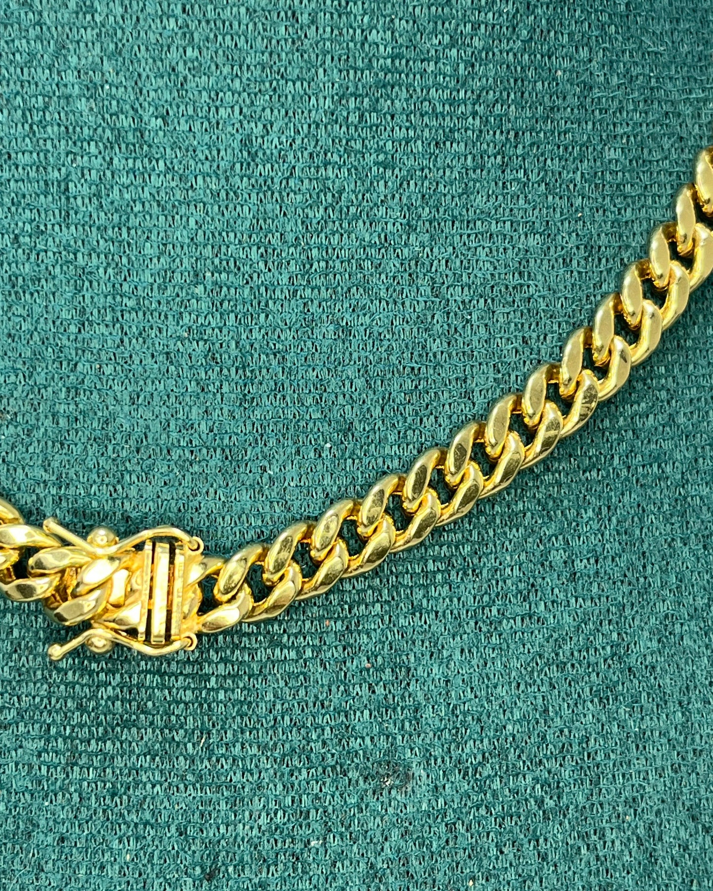 Miami Cuban Open Box Chain 18" 14K Gold