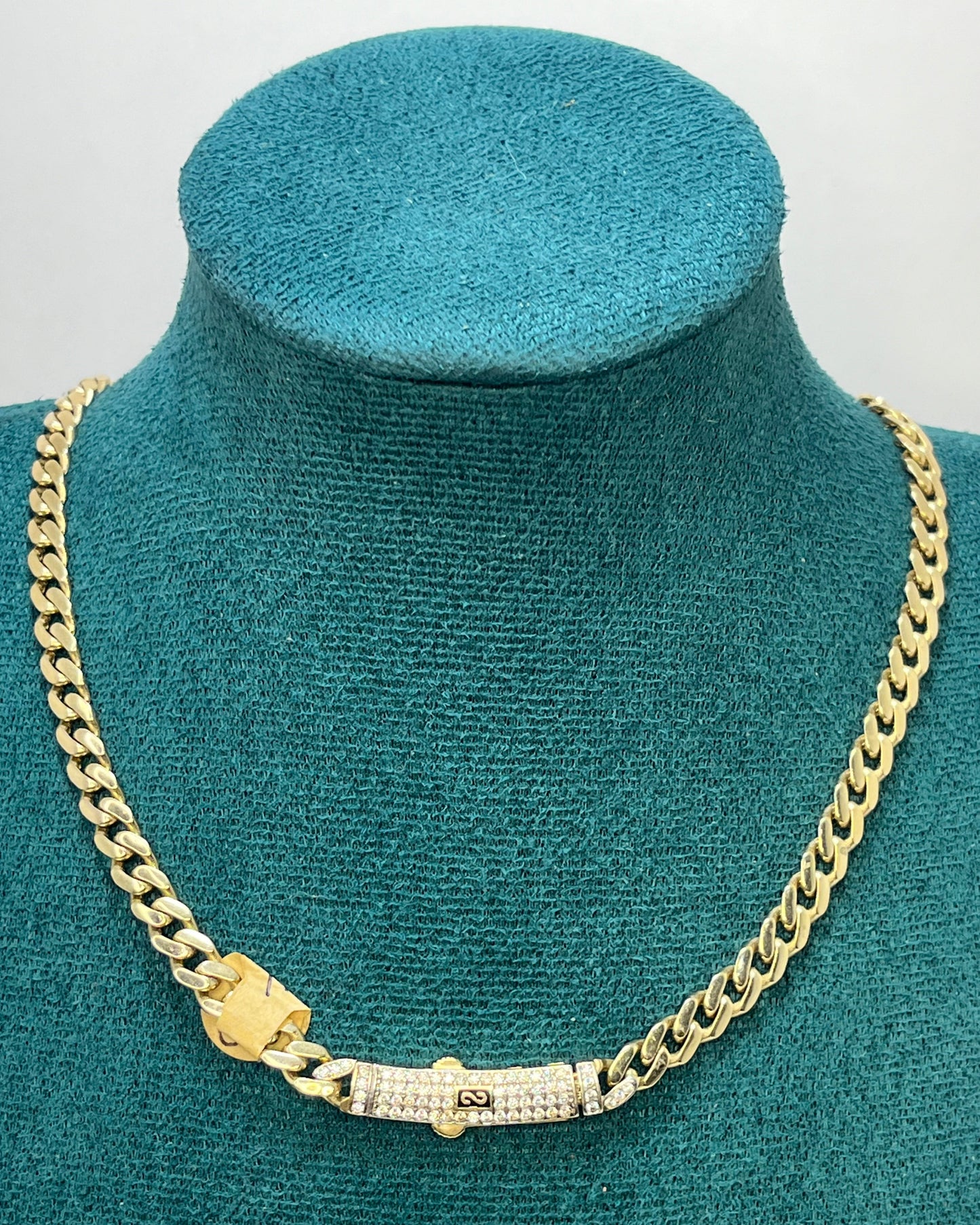Long Miami Cuban Open Box Chain 24.5" 14K Gold