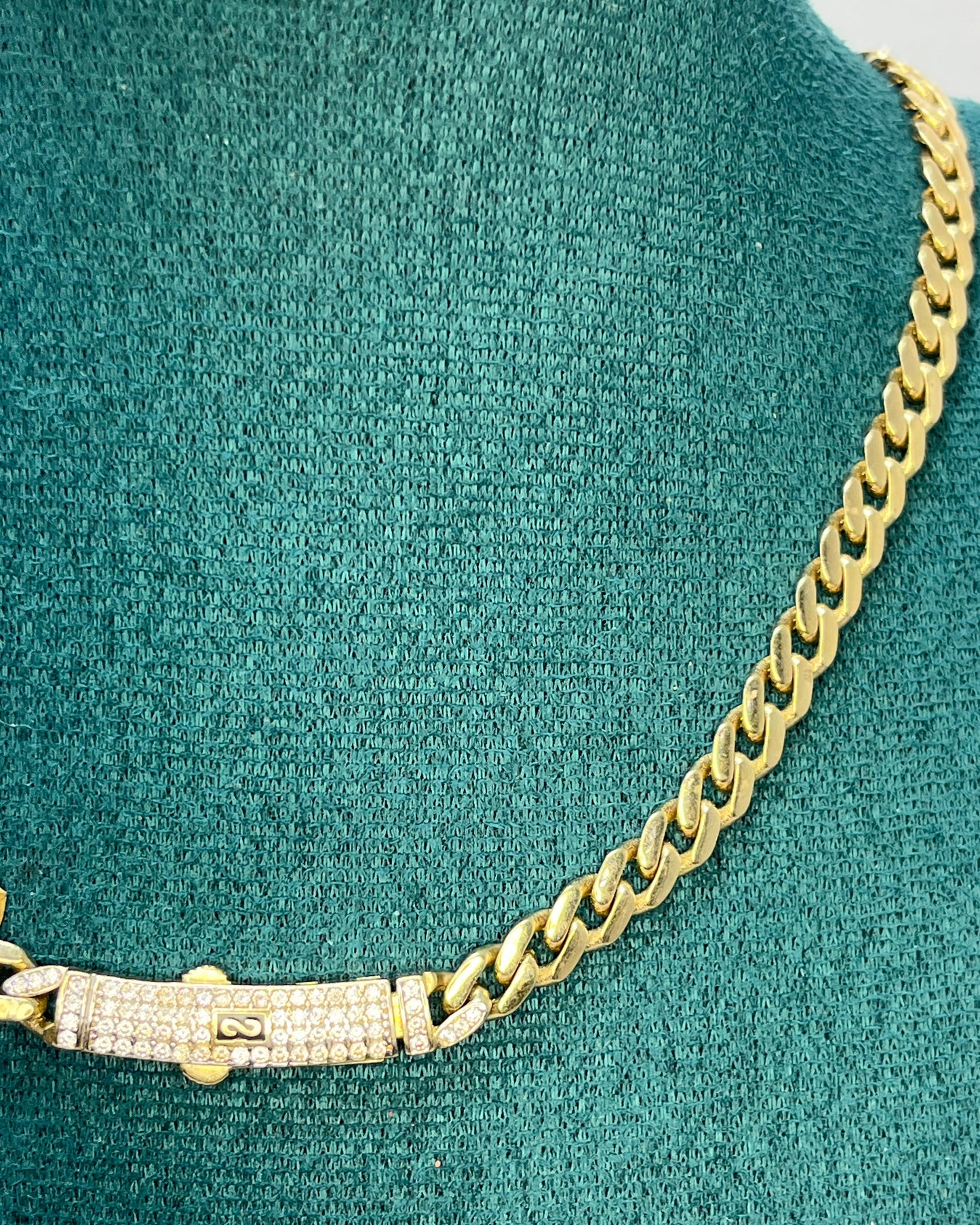 Long Miami Cuban Open Box Chain 24.5" 14K Gold