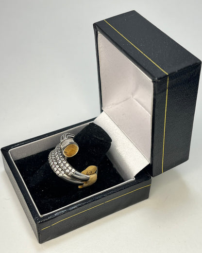 Anillo Clavo Ice Oro-Plata