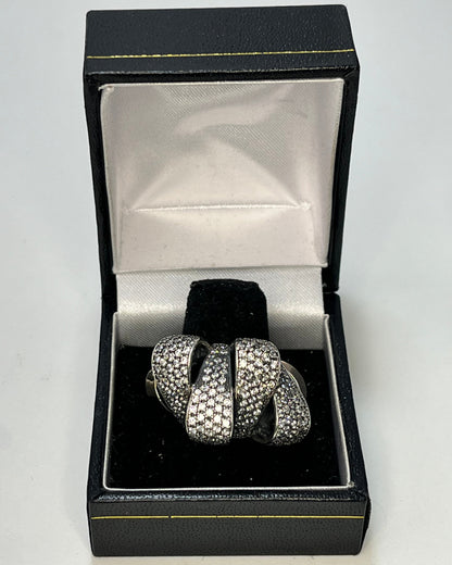 Ice Slopes Cocktail Ring Gold-Silver