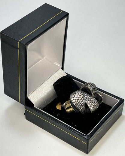 Ice Slopes Cocktail Ring Gold-Silver