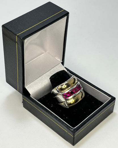 Pink Row Ring Gold-Silver