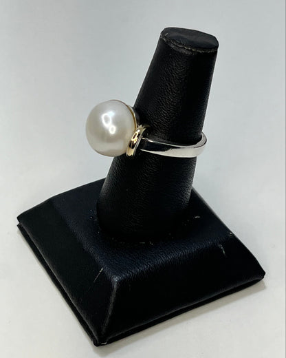 Princess Pearl Cocktail Ring Gold-Silver