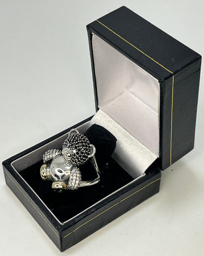 Bear Cocktail Ring Gold-Silver