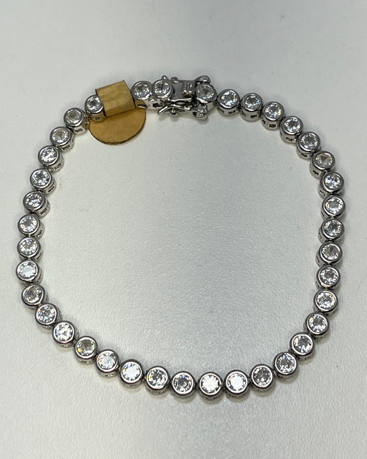 Circular Tennis Bracelet Silver 925