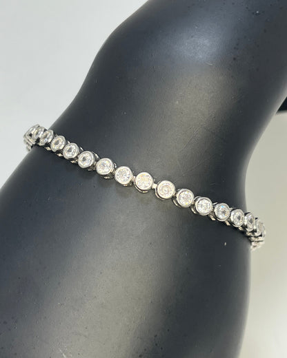 Circular Tennis Bracelet Silver 925