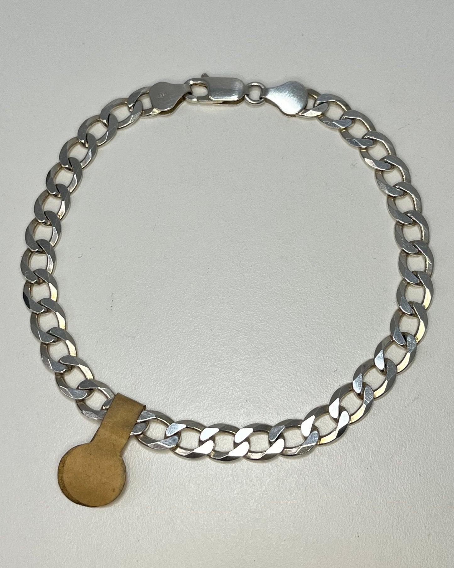 Shiny Cut Cuban Link Bracelet Silver 925 - 9 inch