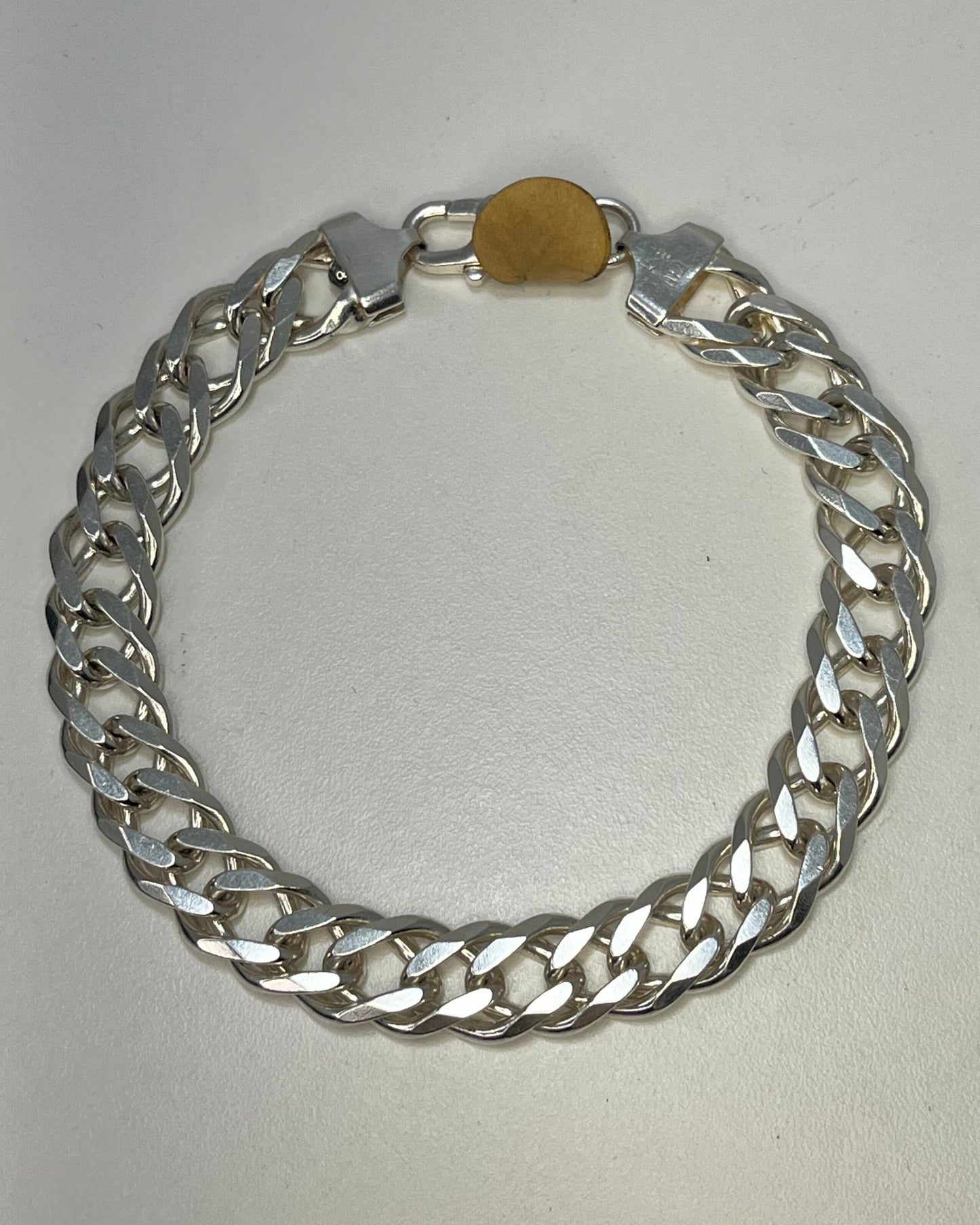 Interlocked Cuban Link Bracelet Silver 925