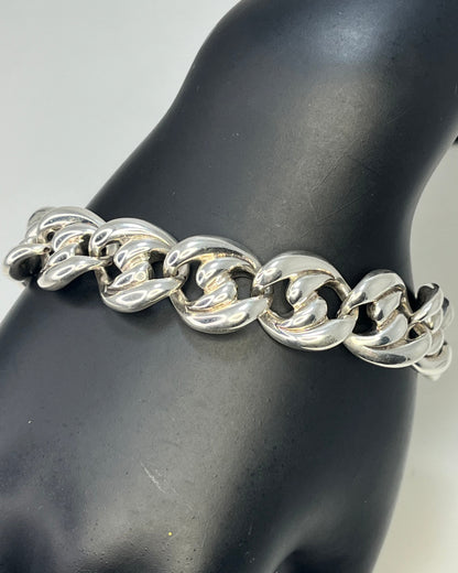 Twisted Button Bracelet Silver 925