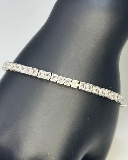 Square Tennis Bracelet Silver 925