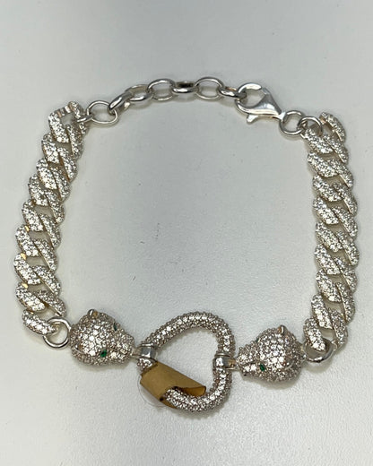 Cuban Tigers Ice Bracelet Silver 925