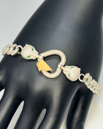 Cuban Tigers Ice Bracelet Silver 925