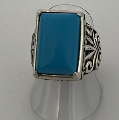 Beautiful Ring with Blue Stone - Silver 925