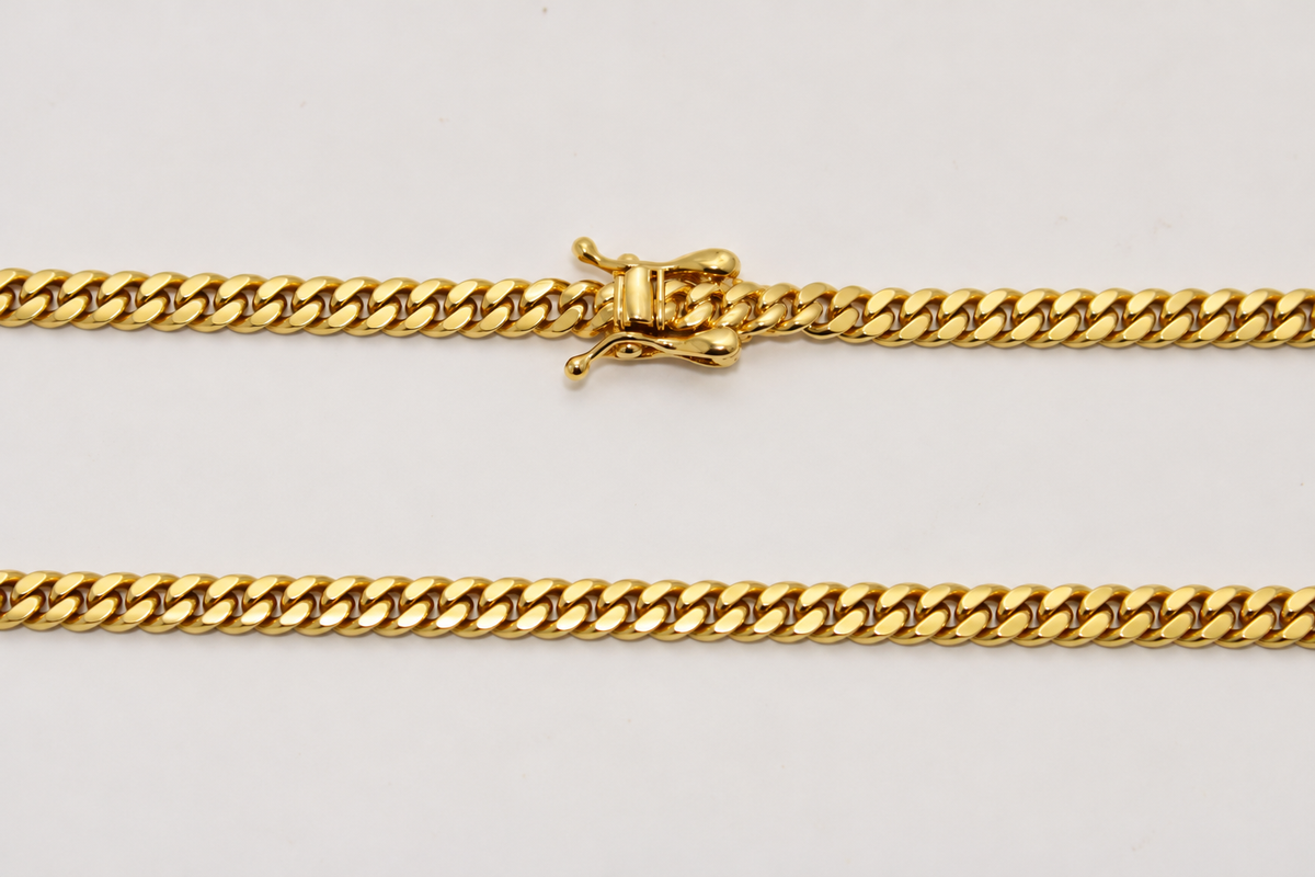 10K Gold Cuban Link Chain – 3mm, 18"