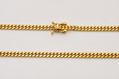 10K Gold Cuban Link Chain – 3mm, 18"